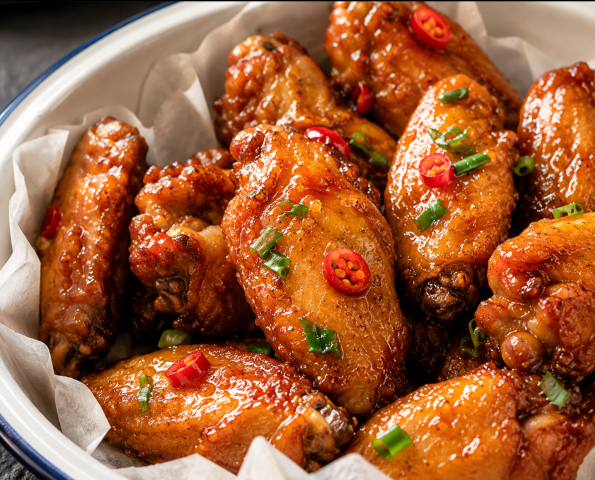 Glazed Fried Chicken Wings
