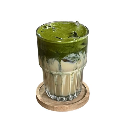 Soy Banana Matcha Latte