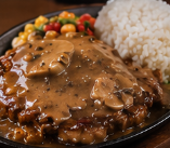 Sizzling Burger Steak