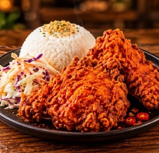 Spicy Crispy Chicken w/ Rice