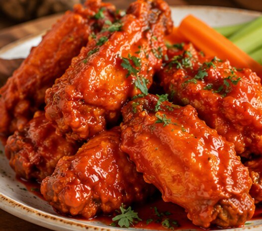 Spicy Buffalo Wings w/rice
